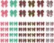 60pcs Mini Ribbon Bows with Pearl Ribbon Flowers Appliques DIY Craft for Sewing, Scrapbooking, Wedding, Gift,Christmas Decoration (red Green Plaid)